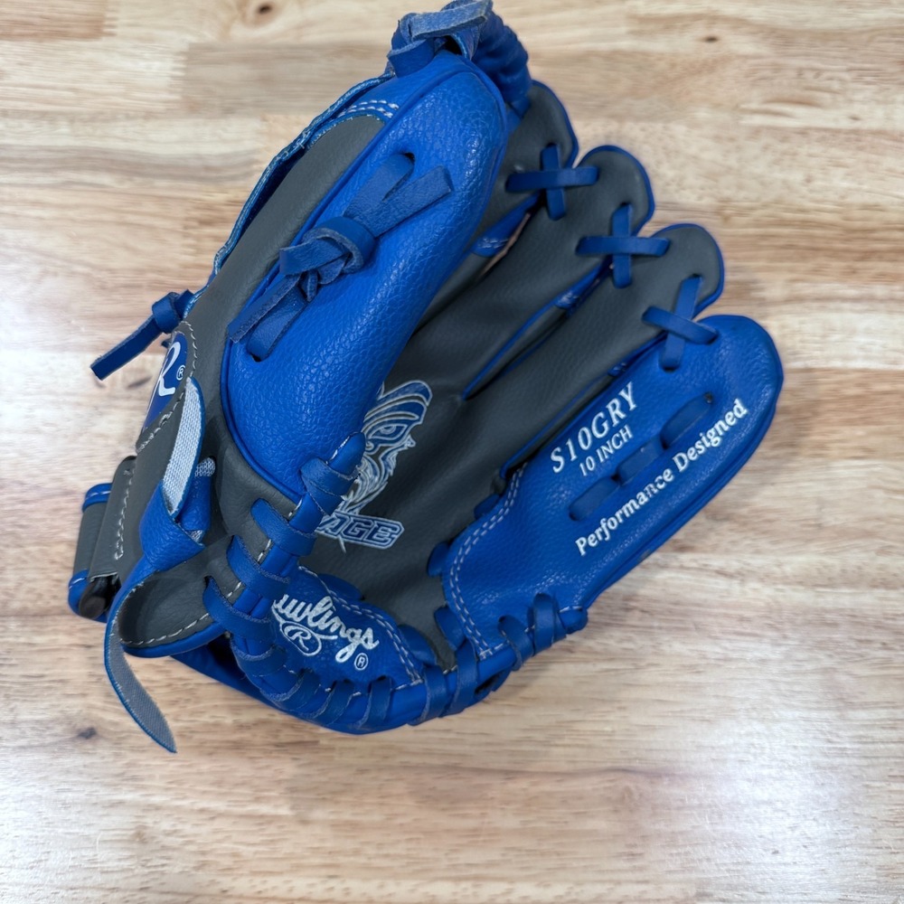 Rawlings Savage 10" Youth T-Ball‎ Glove RHT Blue Gray S10GRY